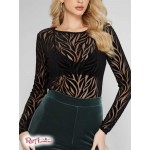 Жіночий Топ MARCIANO (Arlene Velour Mesh Top) 43166-01 Jet Black