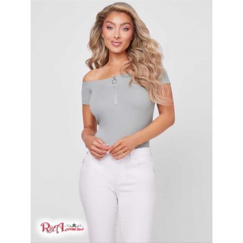 Женский Топ (Loba Ribbed Off-The-Shoulder Top) 57117-01 Slate Серый