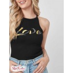 Жіночий Танк GUESS Factory (Elvie Rhinestone Tank) 63247-01 Реактивний Чорний