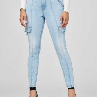 Жіночі Джинси (Zenah High-Rise Cargo Skinny Jeans) 57127-01 Light Wash