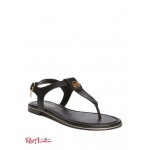 Женские Сандалии GUESS Factory (Carmel T-Strap Logo Sandals) 63527-01 Черный