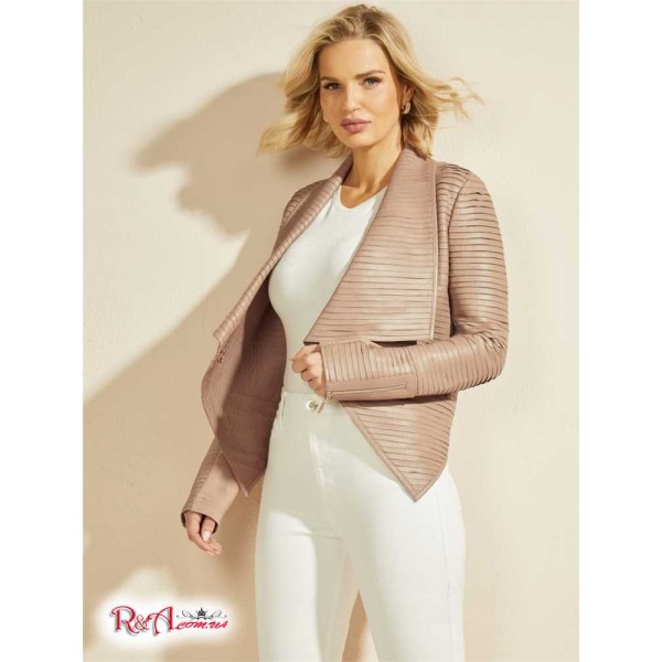 Жіноча Куртка MARCIANO (Shayna Drape Leather Jacket) 64307-01 Shiitake Коричневий