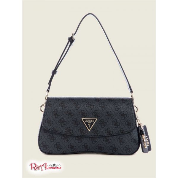 Женская Сумка на Плечо GUESS (Cordelia Logo Flap Shoulder Bag) 60267-01 Cloud WПепельно-Серый