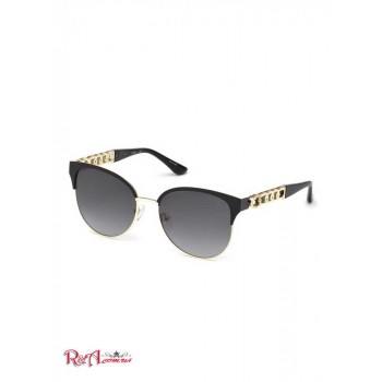 Жіночі Сонцезахисні Окуляри (Cat Eye Chain-Link Sunglasses) 63637-01 Чорний