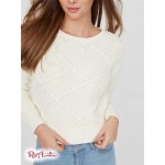 Женский Свитер GUESS Factory (Haley Cable Knit Sweater) 63197-01 Warm Белый