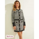 Жіноча Куртка GUESS (Gloria Tweed Jacket) 64277-01 Чорний And Білий Boucle