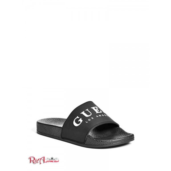 Женские Шлепанцы GUESS Factory (Angelea Logo Pool Slides) 54827-01 Черный