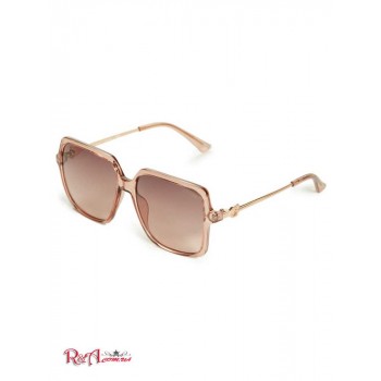 Жіночі Сонцезахисні Окуляри (Oversized Square Sunglasses) 63557-01 Рожевий