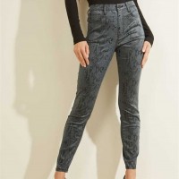 Женские Джинсы (Snake Print Skinny Jeans) 64357-01 Океан Змея Кожа