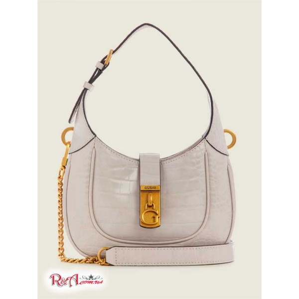 Жіноча Сумка Хобо GUESS (Maimie Croc Mini Hobo Bag) 64947-01 Stone