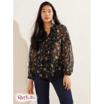 Женская Блузка GUESS (Eco Diamante Blouse) 58927-01 Whimsy Floral Print Черный