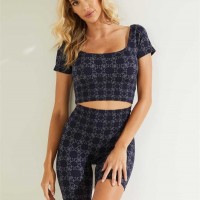 Жіночий Топ (Della Logo Print Top) 59387-01 4G Jacquard Sea Військово-Морський