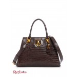 Жіноча Сумка Сетчел GUESS (Stephi Croc Girlfriend Satchel) 42937-01 Espresso