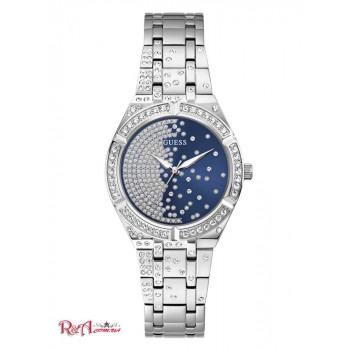 Жіночий Годинник (Silver-Tone and Blue Analog Watch) 60037-01 Multi