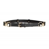 Женский Ремень (Crocodile Hardware Belt) 56487-01 Jet Black