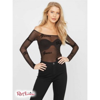 Женский Топ (Lajos Off-Shoulder Logo Top) 57548-01 Реактивний Черный