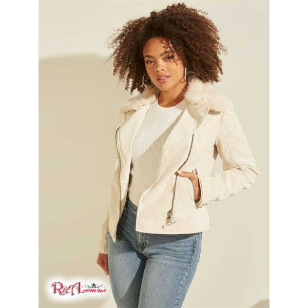 Женская Куртка GUESS (Bora Faux-Fur Jacket) 64428-01 Жемчужный Oyster