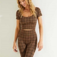 Жіночий Топ (Della Logo Print Top) 59388-01 4G Jacquard Коричневий Liqueur