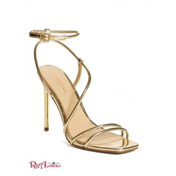 Женские Сандалии (Strappy Cord Heeled Sandal) 60488-01 Золотой