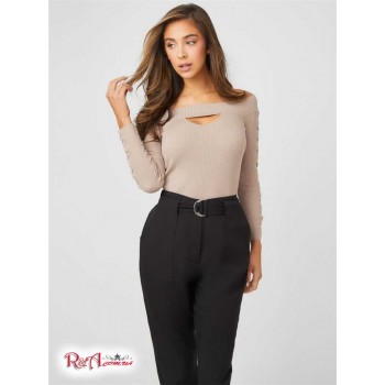 Жіночий Светр (Waneta Off-the-Shoulder Lace-Up Sweater) 54478-01 Gentle Mink