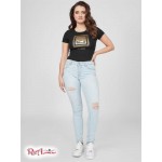 Жіноча Футболка GUESS Factory (Layne Tee) 63348-01 Реактивний Чорний