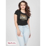 Жіноча Футболка GUESS Factory (Layne Tee) 63348-01 Реактивний Чорний