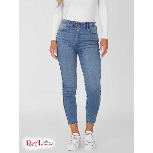 Жіночі Джинси GUESS Factory (Eco Nalah Zip-Front Skinny Jeans) 57118-01 Середній Прання