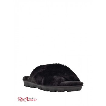 Жіночий Тапочки (Crisscross Fur Slipper) 59978-01 Чорний Fabric