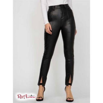 Жіночі Штани (Andrews Faux-Leather Split Hem Pants) 63168-01 Jet Black