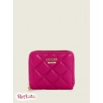 Женский Бумажник GUESS (Cessily Quilted Small Zip-Around Wallet) 64678-01 Фуксия