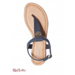 Женские Сандалии GUESS Factory (Carmel T-Strap Logo Sandals) 63528-01 Denim