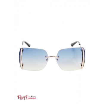 Жіночі Сонцезахисні Окуляри (Gold Rimless Square Sunglasses) 60128-01 Блискуча Рожева Золота / Градієнт