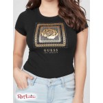 Жіноча Футболка GUESS Factory (Layne Tee) 63348-01 Реактивний Чорний
