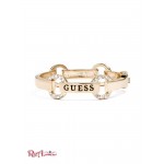 Женский Браслет GUESS Factory (Gold-Tone Pave Logo Bangle) 63638-01 Gold