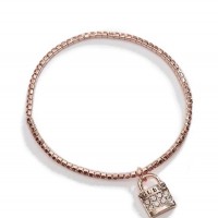 Жіночий Браслет (Rose Gold-Tone Lock Charm Bracelet) 63578-01 Рожевий Золото