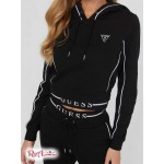 Жіноче Худі GUESS Factory (Welch Cropped Hoodie) 63258-01 Реактивний Чорний