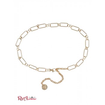 Жіноча Ланцюг (Gold-Tone Skinny Square Chain Belt) 64628-01 Золото