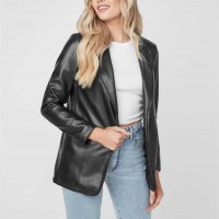 Женский Блейзер (Sazi Faux-Leather Blazer) 63218-01 Реактивний Черный Женский Блейзер (Sazi Faux-Leather Blazer) 63218-01 Реактивний Черный