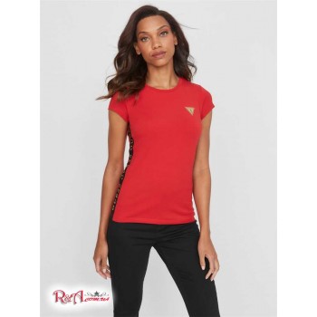 Жіноча Футболка (Leann Logo Tape Tee) 57848-01 Вишневий Червоний