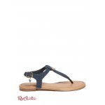 Женские Сандалии GUESS Factory (Carmel T-Strap Logo Sandals) 63528-01 Denim