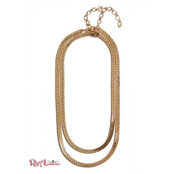 Женское Ожерелье (14KT Plated Double Chain Necklace) 64648-01 Золото