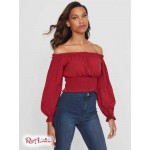 Жіночий Топ GUESS Factory (Camila Off-Shoulder Top) 63429-01 Червоний Noir