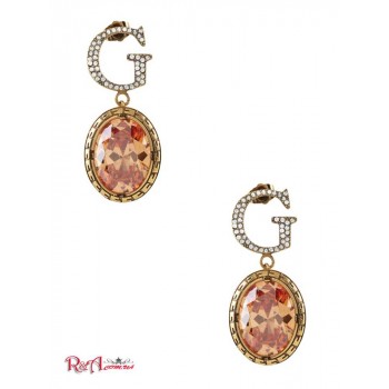 Женская Сережка (Gold-Tone Topaz Drop Earrings) 59819-01 Топаз