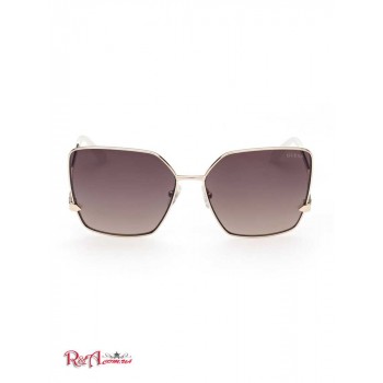 Жіночі Сонцезахисні Окуляри (Oversized Square Zigzag Sunglasses) 60109-01 Золотий W/Tort Arm