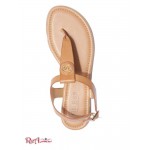 Женские Сандалии GUESS Factory (Carmel T-Strap Logo Sandals) 63529-01 Tan