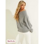 Женский Свитер GUESS (Eco Gerri Off-the-Shoulder Sweater) 64389-01 Светлый Heather Серый Мульти