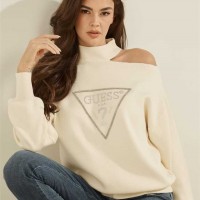 Жіночий Светр (Margot Rhinestone Logo Sweater) 64189-01 Крем Білий Жіночий Светр (Margot Rhinestone Logo Sweater) 64189-01 Крем Білий