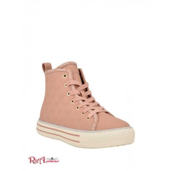 Жіночі Снікерси (Quilted High-Top Sneakers) 59929-01 Натуральний Мульті Leather