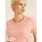 Женская Манжета GUESS (Eco 1981 Rolled Cuff Logo Tee) 58959-01 Pretty In Розовый