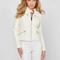 Жіноча Куртка (Nairi Faux-Leather Jacket) 57759-01 Молочнийy Білий